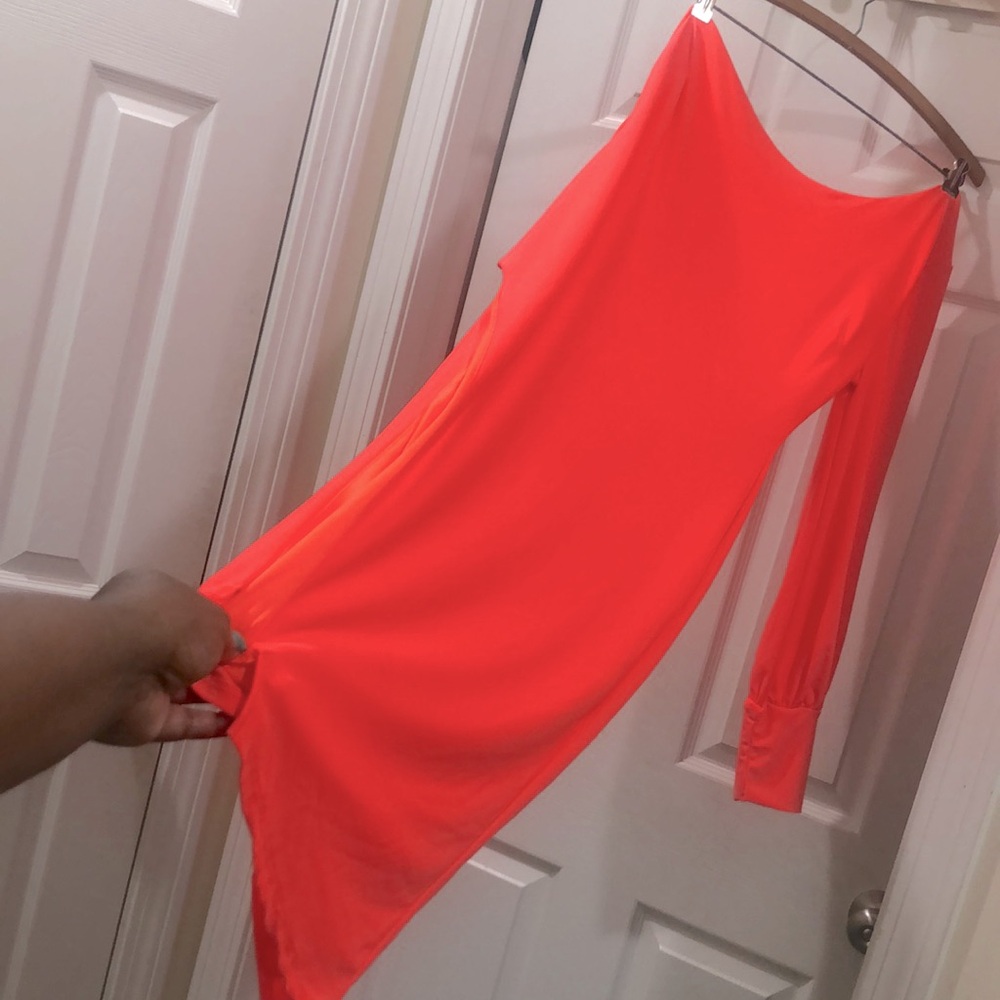 Fashion Nova One Sleeve Midi Dress